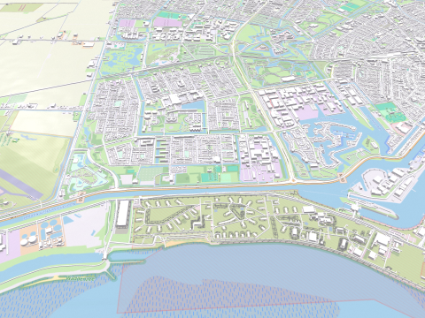 Cityscape Den Helder Netherlands 3D Model