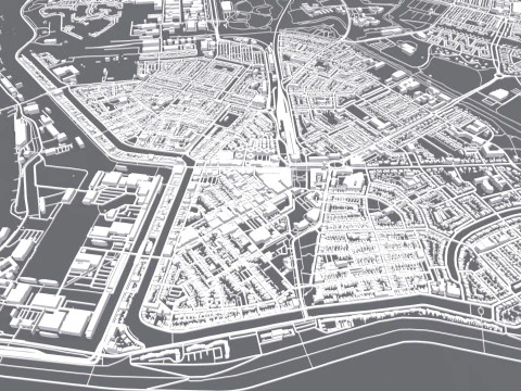 Cityscape Den Helder Netherlands 3D Model