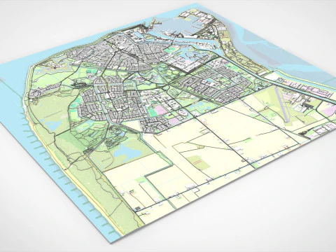 Cityscape Den Helder Netherlands 3D Model