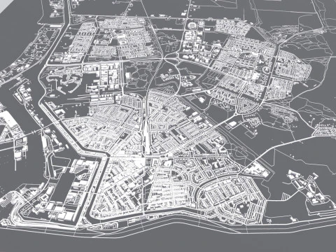 Cityscape Den Helder Netherlands 3D Model