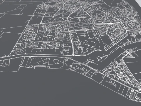 Cityscape Den Helder Netherlands 3D Model