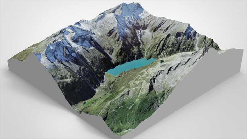 The Goscheneralpsee reservoir Switzerland 3D Model .c4d .max .obj .3ds .fbx .stl .blend 