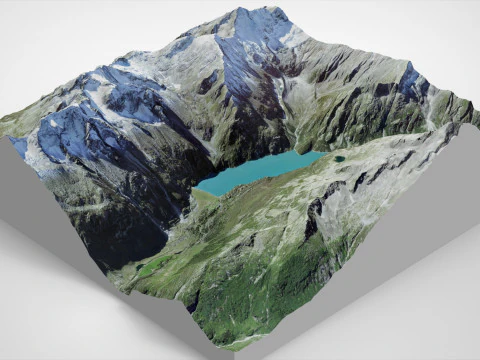 Zbiornik Goscheneralpsee Szwajcaria Model 3D