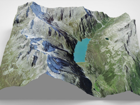 The Goscheneralpsee reservoir Switzerland 3D Model