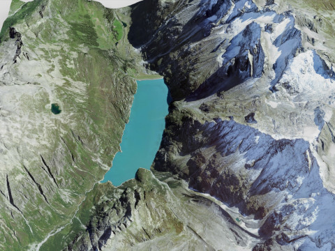 The Goscheneralpsee reservoir Switzerland 3D Model