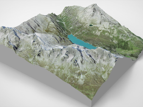 The Goscheneralpsee reservoir Switzerland 3D Model