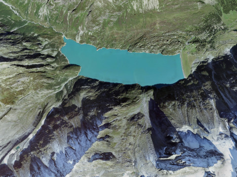 The Goscheneralpsee reservoir Switzerland 3D Model