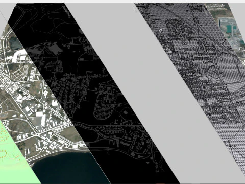 Paisagem urbana Plattsburgh Condado de Clinton Nova Iorque Estados Unidos Modelo 3D