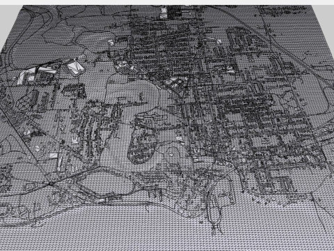 Paisagem urbana Plattsburgh Condado de Clinton Nova Iorque Estados Unidos Modelo 3D