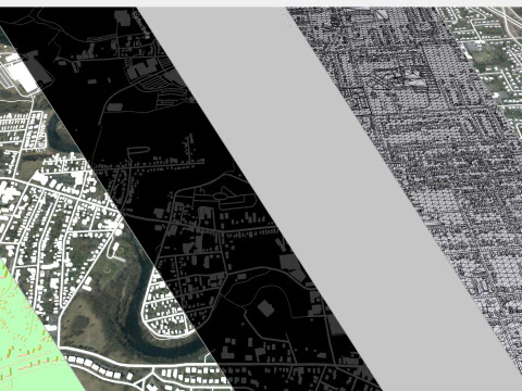 Paisagem urbana Plattsburgh Condado de Clinton Nova Iorque Estados Unidos Modelo 3D