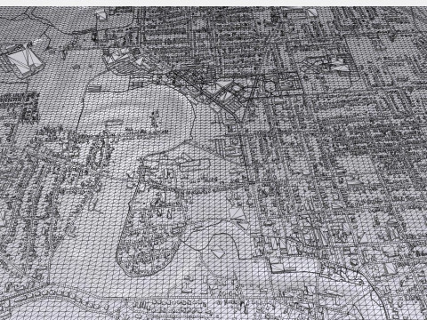 Paisagem urbana Plattsburgh Condado de Clinton Nova Iorque Estados Unidos Modelo 3D