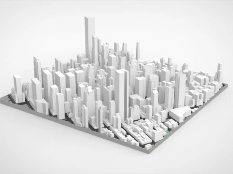 Мидтаун Манхэттен Нью-Йорк США 3D Модель