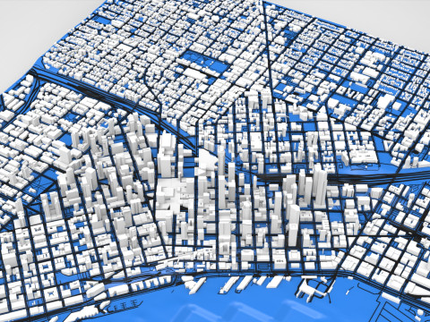 Cityscape Seattle Washington USA Modelo 3D