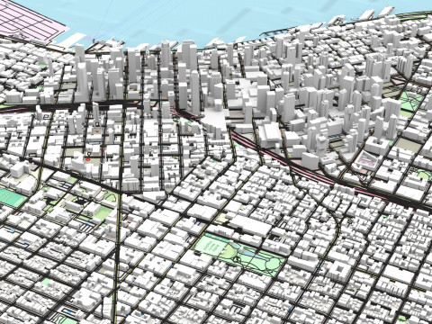 Cityscape Seattle Washington USA Modelo 3D