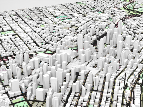 Cityscape Seattle Washington USA Modelo 3D