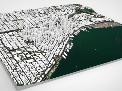 Cityscape Seattle Washington USA Modelo 3D