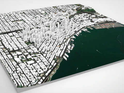 Cityscape Seattle Washington USA 3D Model