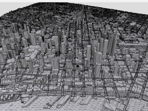 Cityscape Seattle Washington USA Modelo 3D