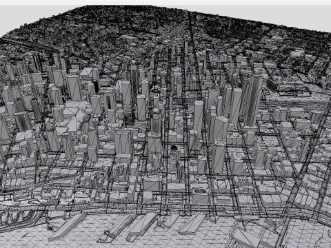 Cityscape Seattle Washington USA 3D Model