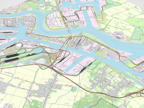 Port of Antwerpen Belgium 3D Модель