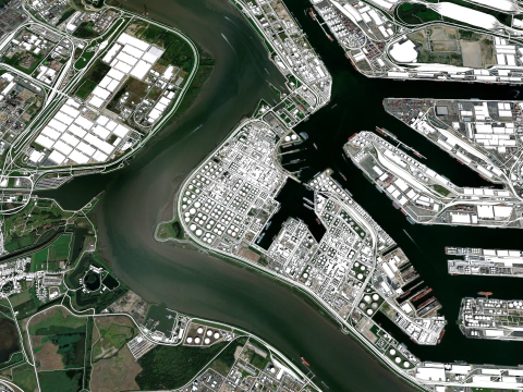 Port of Antwerpen Belgium Model 3D