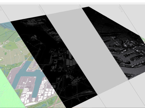 Port of Antwerpen Belgium Model 3D
