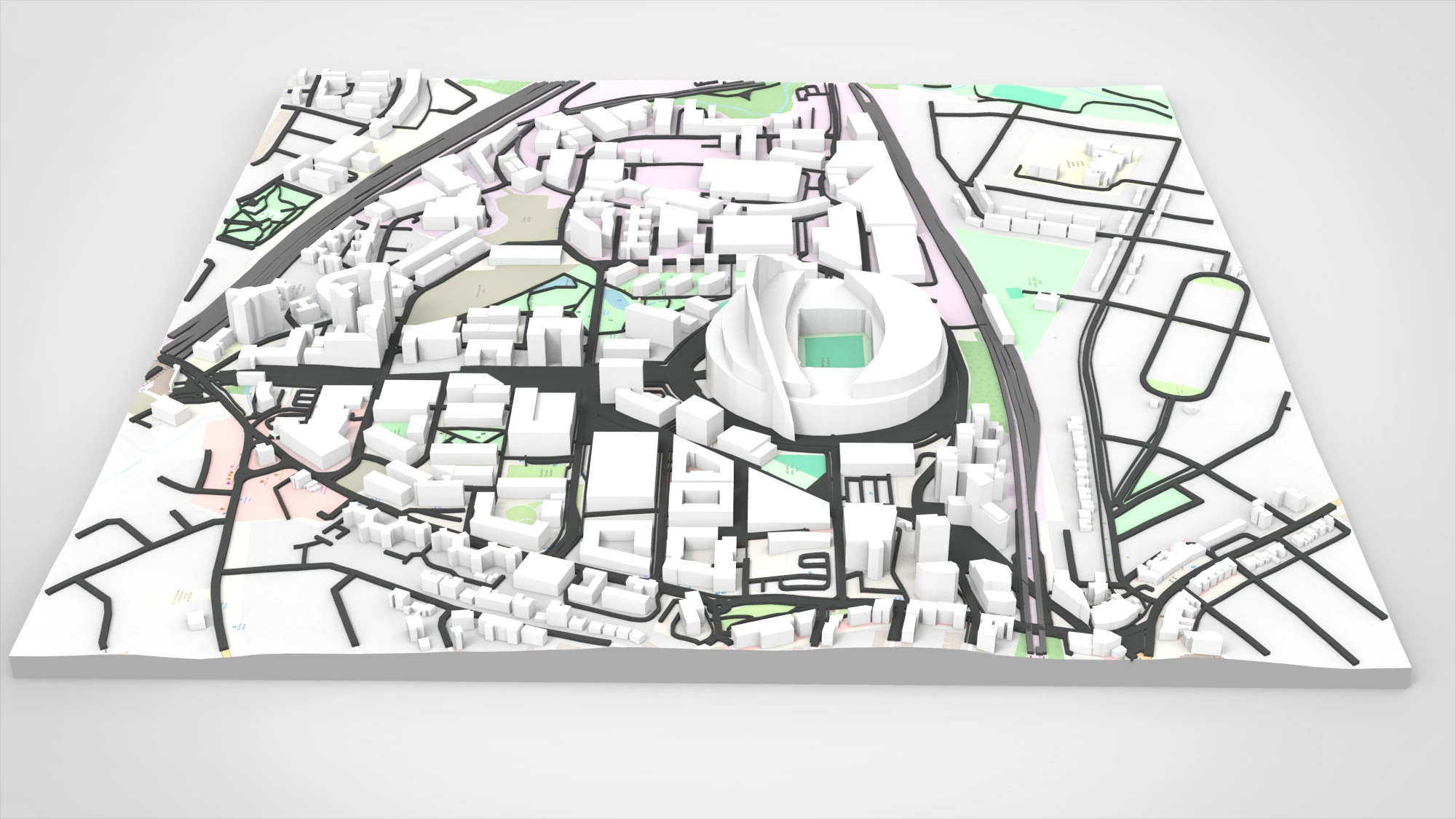 Wembley Stadium London England 3D Model .c4d .max .obj .3ds .fbx .stl .blend 