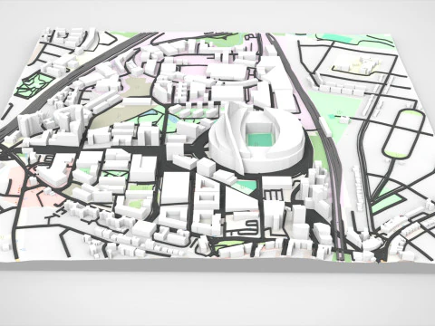 El estadio de Wembley Londres Inglaterra Modelo 3D