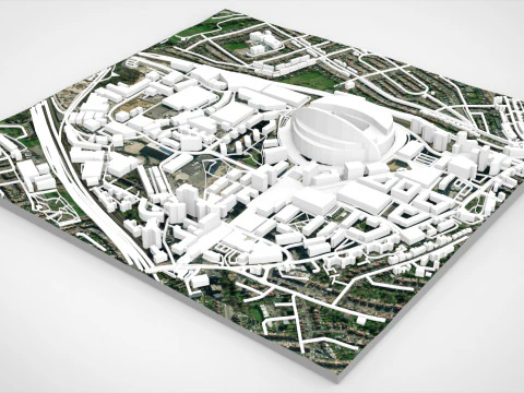 Wembley Stadium London England 3D Model