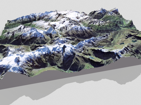 Mountain landscape Taellistock Region Surselva CH Switzerland 3D 模型