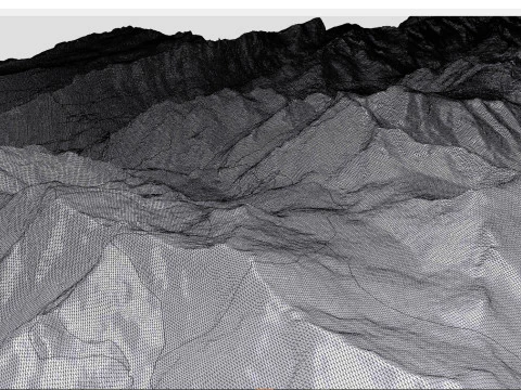 Paisaje de monta&ntilde;a Regi&oacute;n Taellistock Surselva CH Suiza Modelo 3D