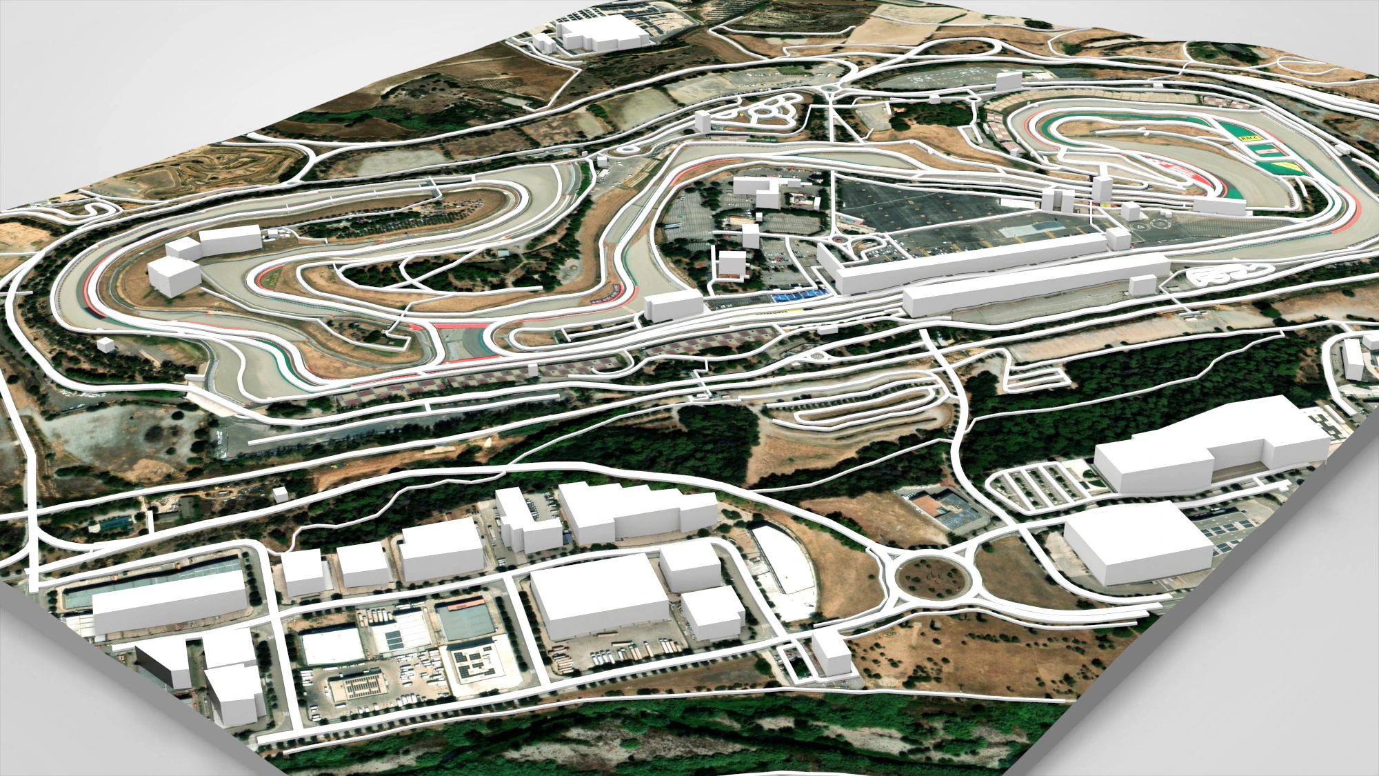 The Circuit de Barcelona-Catalunya Spain 3D Model .c4d .max .obj .3ds .fbx .stl .blend