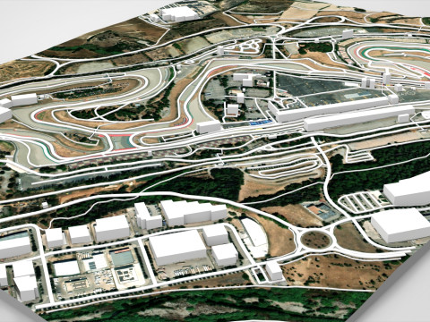 The Circuit de Barcelona-Catalunya Spain 3D Model