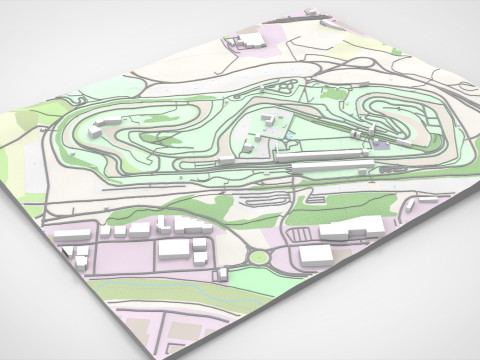 The Circuit de Barcelona-Catalunya Spain 3D Model