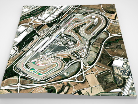 The Circuit de Barcelona-Catalunya Spain 3D Model