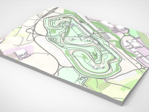The Circuit de Barcelona-Catalunya Spain 3D Model