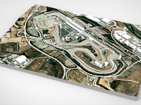 The Circuit de Barcelona-Catalunya Spain 3D Model