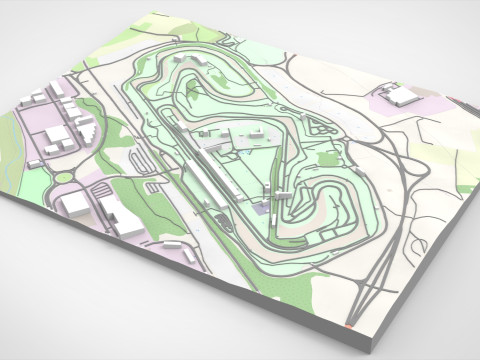 The Circuit de Barcelona-Catalunya Spain 3D Model
