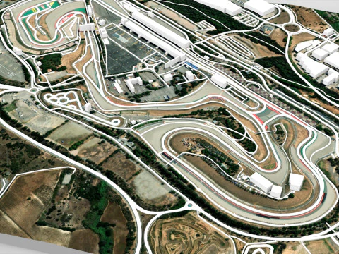 The Circuit de Barcelona-Catalunya Spain 3D Model