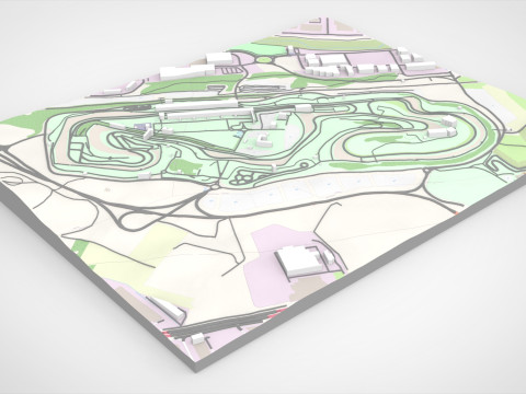 The Circuit de Barcelona-Catalunya Spain 3D Model