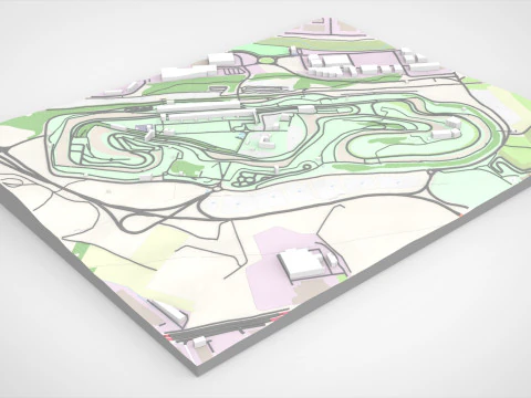 The Circuit de Barcelona-Catalunya Spain 3D Model