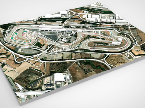 The Circuit de Barcelona-Catalunya Spain 3D Model
