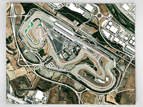 The Circuit de Barcelona-Catalunya Spain 3D Model