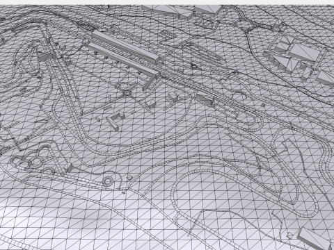 The Circuit de Barcelona-Catalunya Spain 3D Model