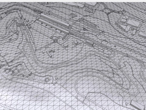 The Circuit de Barcelona-Catalunya Spain 3D Model