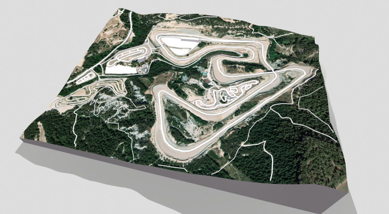 Parcmotor Castelloli Circuit Barcelona Spain Model 3D .c4d .max .obj .3ds .fbx .stl .blend