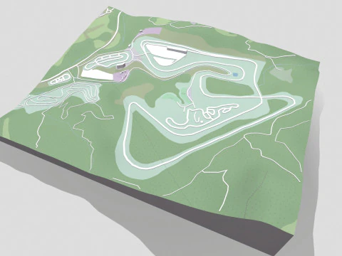 Circuito Parcmotor Castelloli Barcelona Espanha Modelo 3D