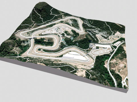 Circuito Parcmotor Castelloli Barcelona Espanha Modelo 3D