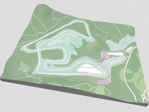 Parcmotor Castelloli Circuit Barcelona Spain Model 3D