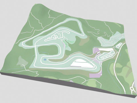 Circuito Parcmotor Castelloli Barcelona Espanha Modelo 3D